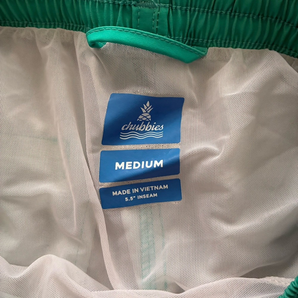 Chubbies Men's M Teal Magic Print Swim Trunks - Picture 2 of 3